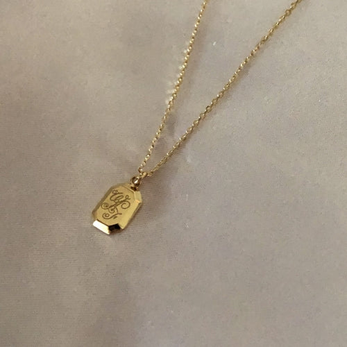 Emerald cut necklace