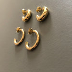 W Heart hoop pierce mini