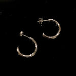 W Heart hoop pierce (Silver)