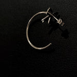 Ribbon hoop pierce (Silver)